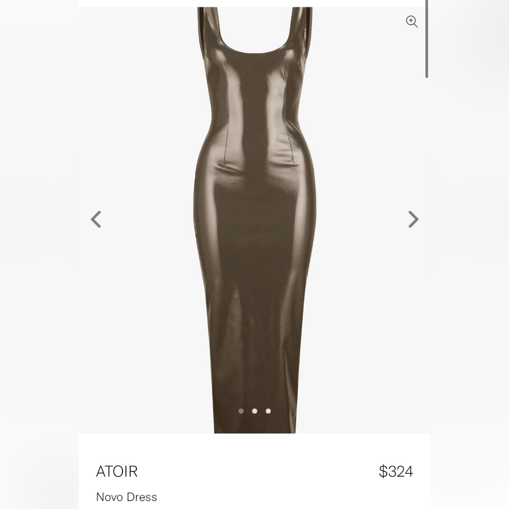 Atoir Sleek Taupe Olive Green Faux Leather XS NWT